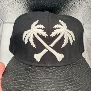 BLVD Black Cap with White Palm Embroidery